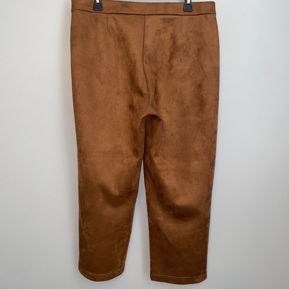 Marc New York Andrew Marc Cognac Faux Suede Wide Leg Pants Size 12 - Picture 6 of 8